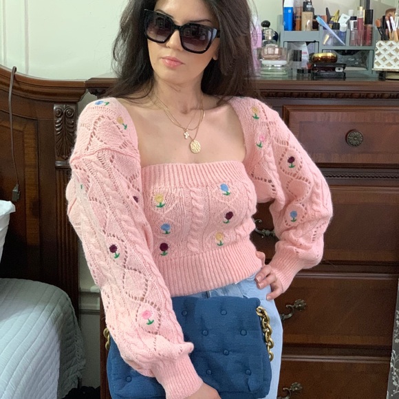 Zara | Tops | Zara Pointelle Knit 2 Set 